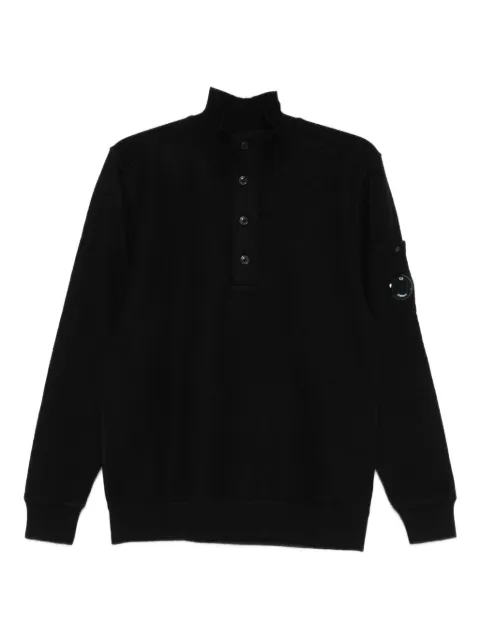 C.P. Company logo-patch polo shirt Black 19CMKN199A110468A