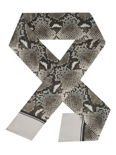 POTAMY snake-print scarf Brown PP44383