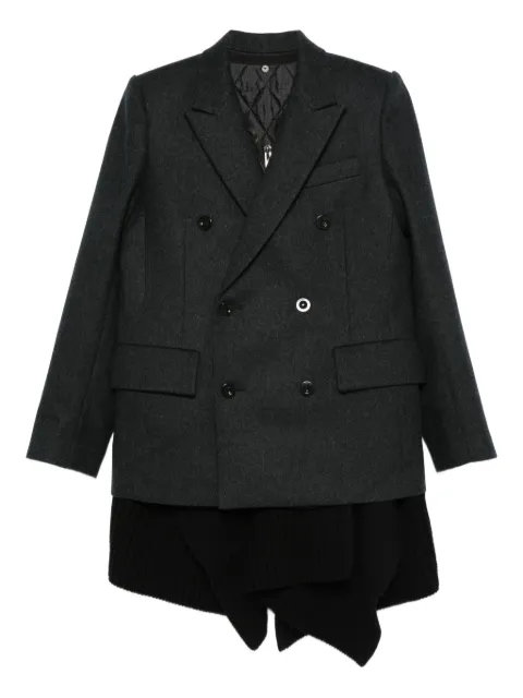 sacai double-breasted blazer Black 2508206