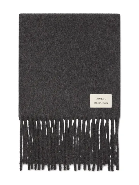LouLou de Saison Santo fringed scarf Grey SANTO