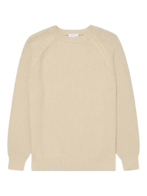 Sunspel ribbed-knit cotton jumper Neutrals MJUM8288BRGB