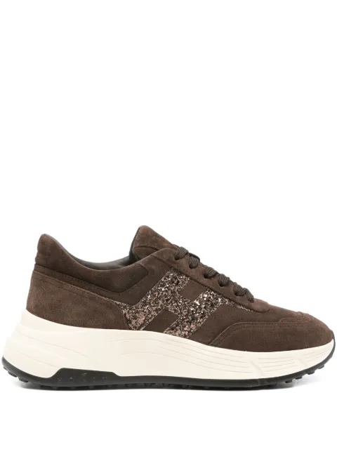 Hogan glitter logo trainers Brown HXW6690FR30UPB