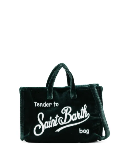 MC2 Saint Barth logo-embroidered mini bag Green PHONE008