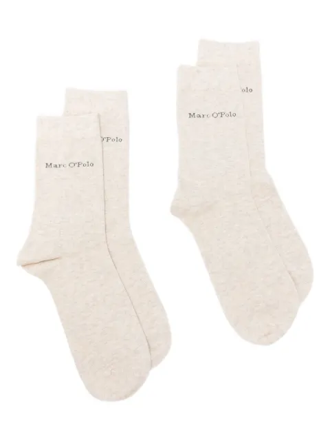 Marc O'Polo logo-intarsia socks (pack of two) Neutrals B511VA10501900138