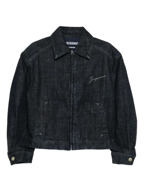 Jacquemus logo denim jacket Gold OUW00100AD00036