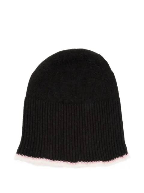 Barrie ribbed-trim beanie hat Brown C168834