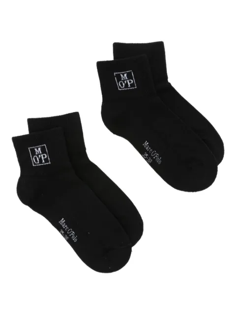 Marc O'Polo logo-intarsia socks (pack of two) Black MPOB514MX10601900990