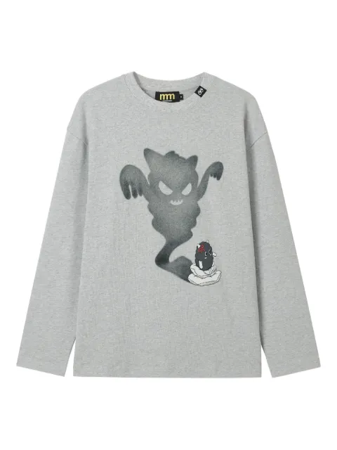 Mini Cream graphic-print T-shirt Grey 5FS618A
