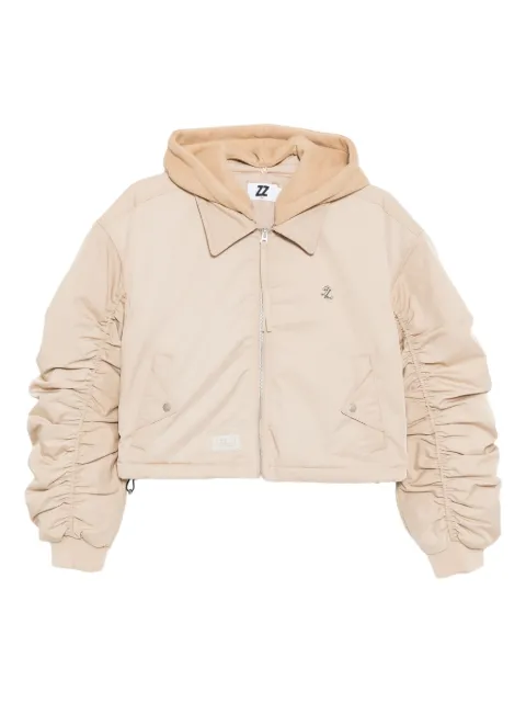 izzue hooded puffer jacket Neutrals IZXJKW00480X