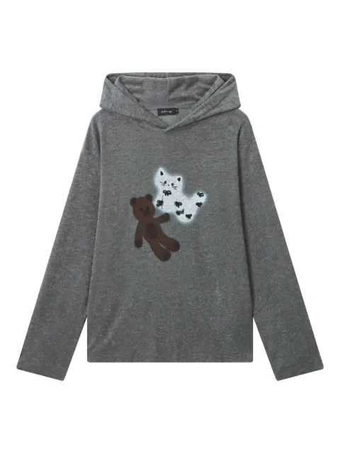 tout a coup graphic-print hoodie Grey M613AF5