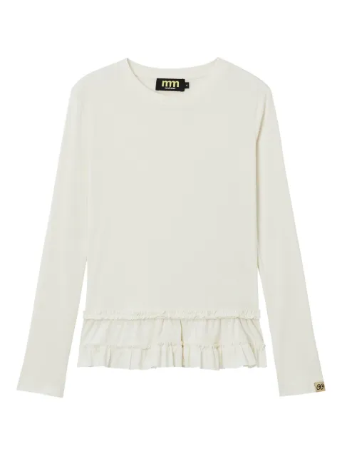 Mini Cream ruffled T-shirt Neutrals 5FS614A