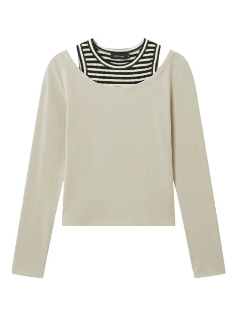tout a coup striped layered T-shirt Neutrals M611AF5