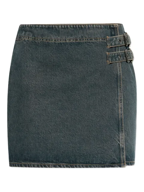 SAMSOE SAMSOE buckle mini skirt Blue F25300109