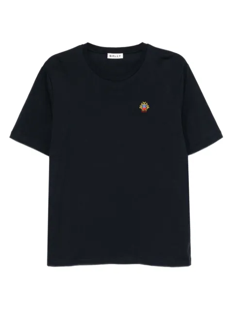 Bally embroidered-logo T-shirt Blue MJE0AYCO318