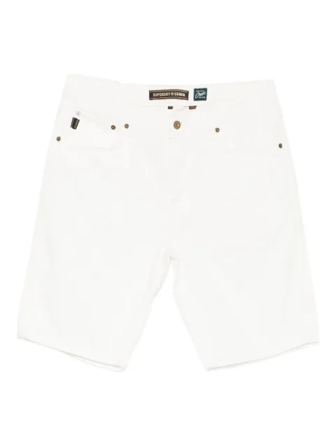 Superdry cotton denim shorts White M7110394A