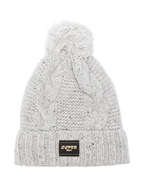 Superdry cable-knit beanie hat Grey W9010163A