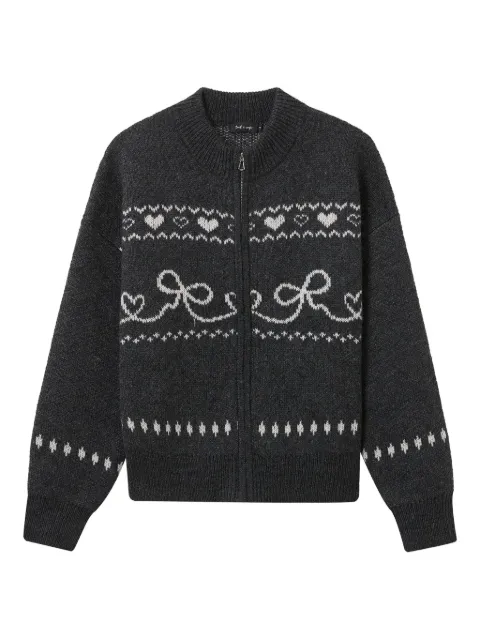tout a coup intarsia-knit cardigan Grey M307AF5