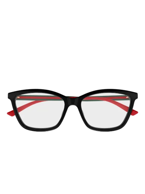 Gucci Eyewear stripe cat-eye glasses Black GG1989O001