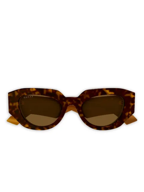Gucci Eyewear geometric logo sunglasses Brown GG1421S