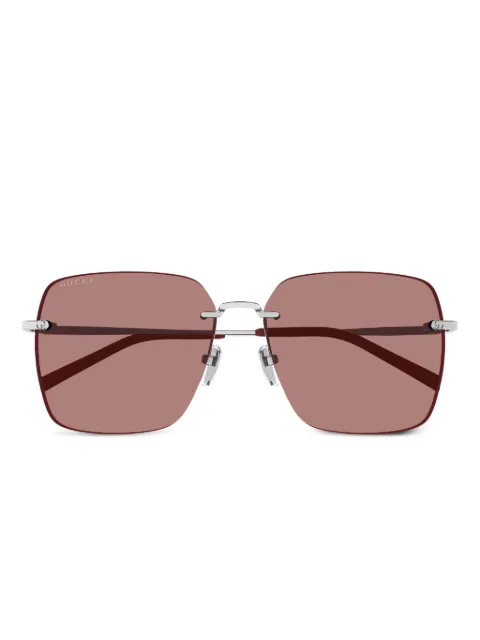 Gucci Eyewear GG1955SA square rimless sunglasses Silver GG1955SA003