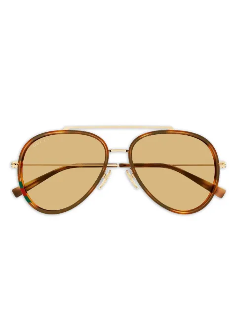 Gucci Eyewear GG1981S pilot-frame sunglasses Brown GG1981S002