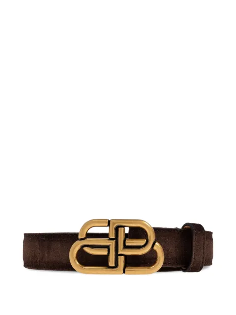 Balenciaga logo-buckle belt Brown 5816902AB59