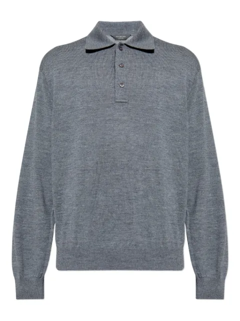 Balenciaga wool polo sweater Grey 849966T1756