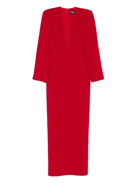 Solace London Deacon V-neck maxi dress Red OS46038