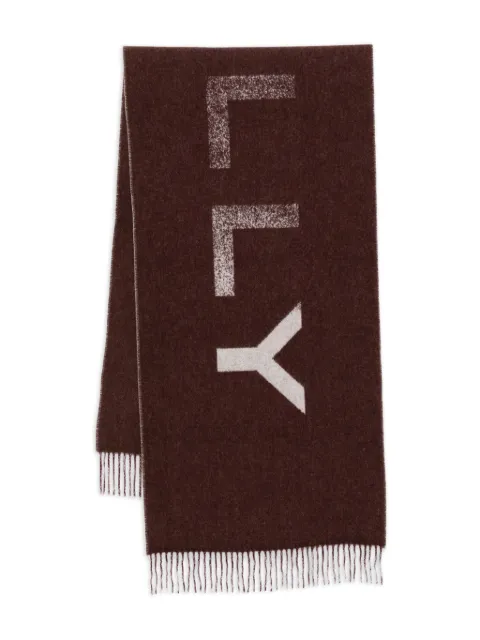 Bally logo-intarsia scarf Red MSC03AWO307