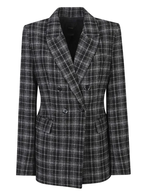 PINKO double-breasted check blazer Black 106072A36M