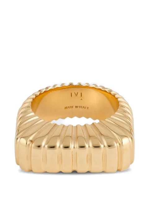 IVI Gaia ribbed signet ring Gold RN818