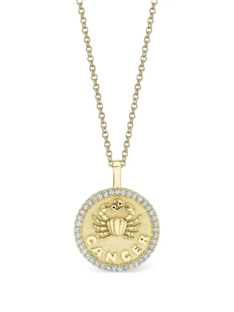 Anita Ko 18K yellow gold diamond-frame cancer-pendant necklace Gold AKZCCANYG