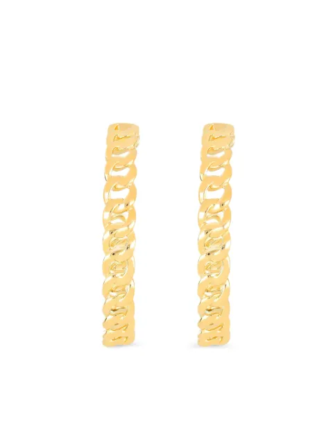 Ef Collection 14K yellow gold curb-chain hoop earring Gold EF61252