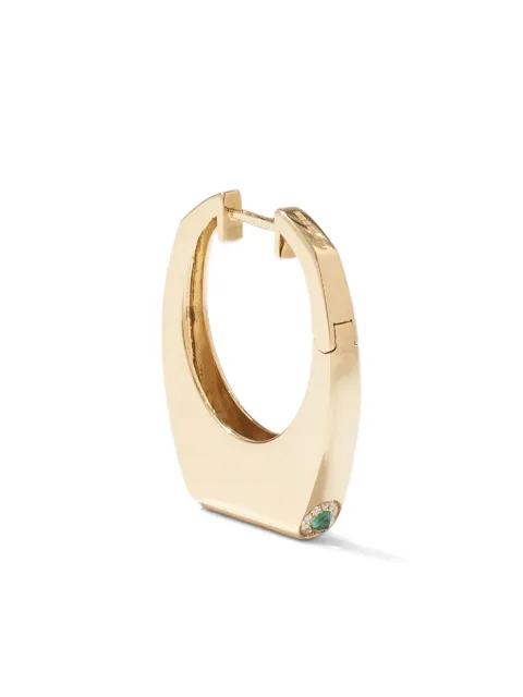 Rainbow K 14K yellow gold Grace emerald diamond single earring Gold GRACEEARRINGS