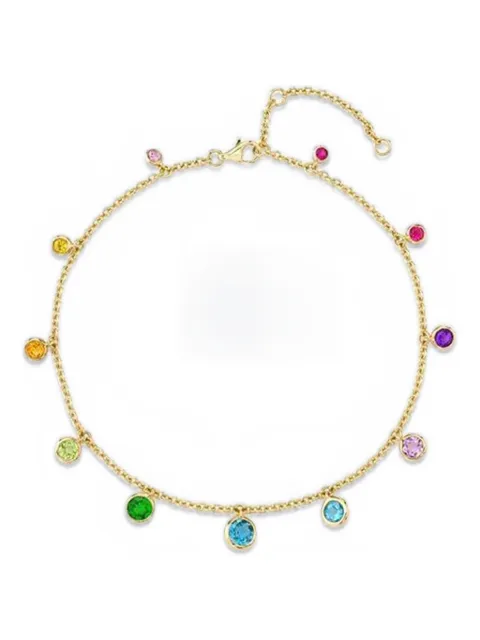 SHAY 18K yellow gold multi-stones drop necklace Gold SN394