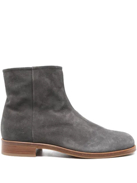 Common Projects zipper suede boots Grey 2522