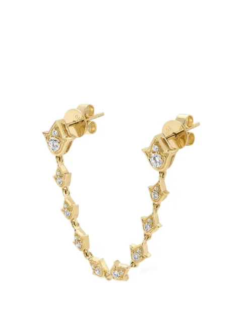 Anita Ko diamond double-piercing earring Gold AKEDBLTULIPYG