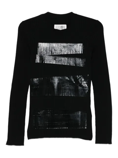 MM6 Maison Margiela round-neck sweater Black S62HL0041M13196900S