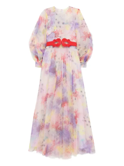 Saiid Kobeisy floral-printed tulle gown Pink RTWSS2520