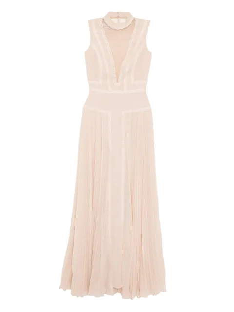 Saiid Kobeisy crepe georgette dress Neutrals RTWFW2403