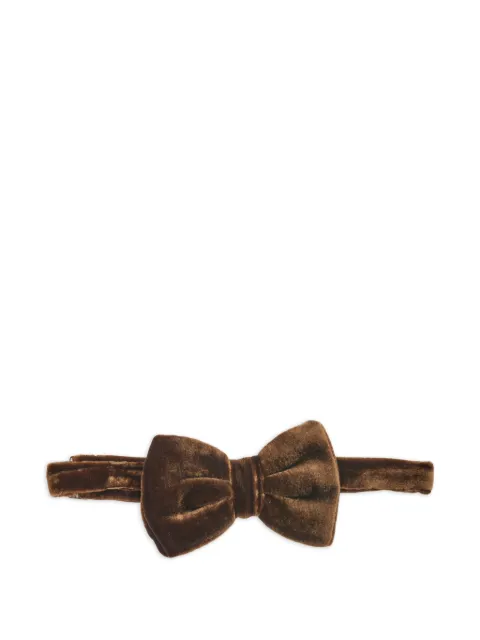 Emporio Armani velvet texture bow tie Brown EM001351TE18308U5089
