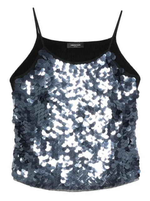 Fabiana Filippi sequin-embellishment top Black MAD225F493L623
