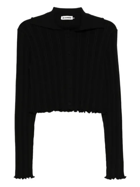 Jil Sander frilled cardigan Black J01HP0009J15458
