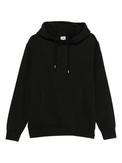 C.P. Company logo-embroidered hoodie Black RFCMSS719B006372G999