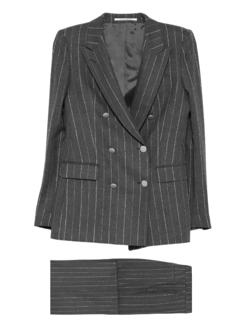 Tagliatore pinstriped double-breasted blazer Grey TPARIGI10BAD930003S1188