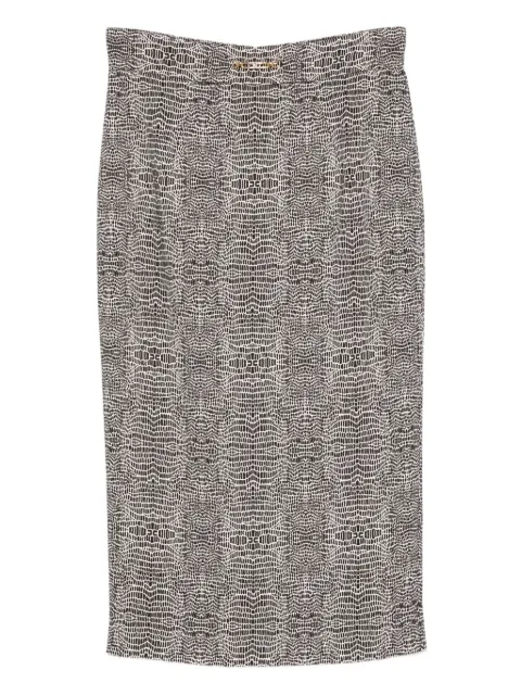 Elisabetta Franchi python-print skirt Neutrals GO14157E12110