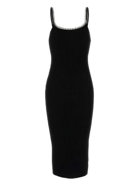 Michael Michael Kors chain-embellished midi dress Black MF5835V33D