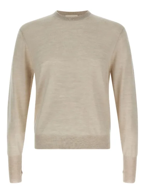 Ma'ry'ya cuffed-sleeve crew-neck sweater Neutrals YRK020E2