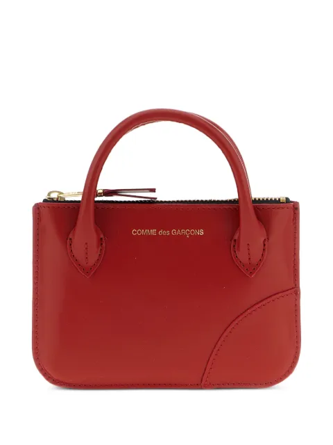 Comme Des Garçons Wallet Handles Line logo leather mini bag Red SA8100HARED