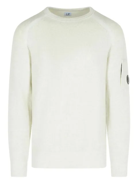 C.P. Company logo-patch sweater White 19CMKN252A006170A